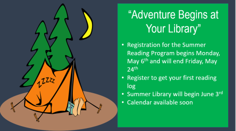 SIGN YOUR CHILD UP TODAY TO PARTICIPATE IN OUR SUMMER READING PROGRAM