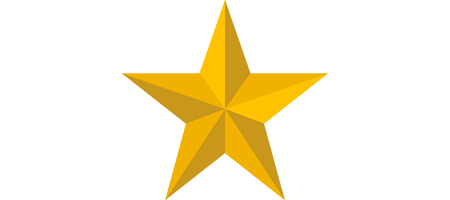 Gold 3-D star icon