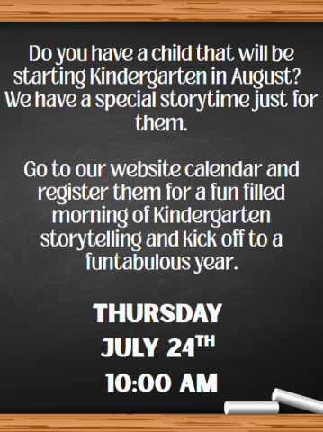 KINDERGARTEN STORYTIME