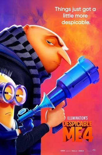 Gru and Minion holding fart gun