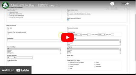 MAGNOLIA Basic EBSCO search video thumbnail